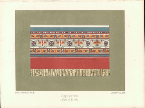 Lithographie teppichbordüre - lithographie,